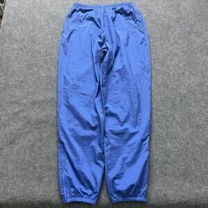 Nike Track Pants Youth Large Blue Nylon Lined Zip Ankle Swoosh Logo Athletic
